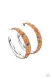 Paparazzi - A CORK In The Road - Multicolored Hoop Earrings