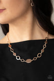 Paparazzi - Working OVAL-time - Rose Gold Necklace