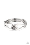 Paparazzi - Let A Hundred SUNFLOWERS Bloom - Silver Hinged Bracelet