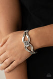 Paparazzi - Let A Hundred SUNFLOWERS Bloom - Silver Hinged Bracelet