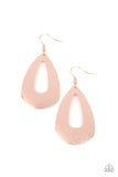 Paparazzi - Hand It OVAL! - Rose Gold Earrings