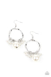 Paparazzi - Delectably Diva - White Pearl Earrings