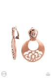 Paparazzi - Industrial Eden - Copper Clip-ons Earrings