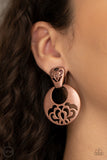 Paparazzi - Industrial Eden - Copper Clip-ons Earrings