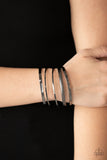 Paparazzi - Stackable Style - Black Bangle Bracelets