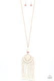 Paparazzi - Desert Dreamscape - Pink Macrame Necklace