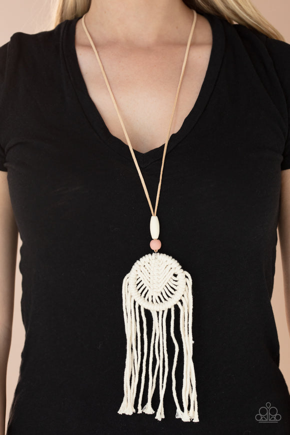 Paparazzi - Desert Dreamscape - Pink Macrame Necklace