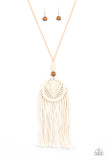 Paparazzi - Desert Dreamscape - Brown Macramé Necklace