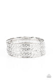 Paparazzi - Back-To-Back Stacks - Silver Bangles