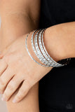 Paparazzi - Back-To-Back Stacks - Silver Bangles