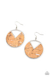 Paparazzi - Nod to Nature - White Cork Earrings