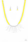 Paparazzi - Icy Intimidation - Yellow Necklace