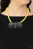 Paparazzi - Icy Intimidation - Yellow Necklace