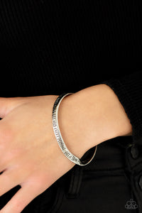 Paparazzi - Perfect Present - Silver Scripture Bracelet