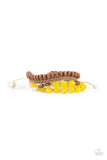 Paparazzi - Down HOMESPUN - Yellow Bracelet