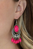 Paparazzi - Prairie Flirt - Pink Earrings