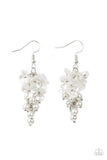 Paparazzi - Bountiful Bouquets - White Floral Pearl Earrings