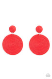 Paparazzi - Circulate The Room - Red Earrings