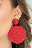 Paparazzi - Circulate The Room - Red Earrings