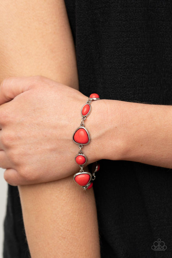 Paparazzi - Eco-Friendly Fashionista - Red Bracelet