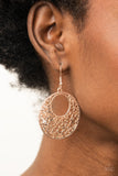 Paparazzi - Vineyard Romance - Rose Gold Earrings