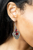 Paparazzi - Unlimited Vacation - Red Earrings