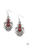 Paparazzi - Unlimited Vacation - Red Earrings