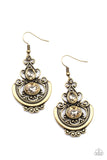 Paparazzi - Unlimited Vacation - Brass Earrings