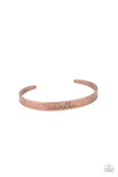 Paparazzi - Sweetly Named - Copper Cuff Bracelet