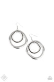 Paparazzi - Spinning With Sass - Silver Earrings