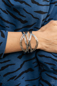 Paparazzi - Hautely Hammered - Silver Cuff Bracelet