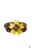 Paparazzi - Tropical Flavor - Yellow Wooden Bracelet