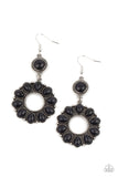 Paparazzi - Back At The Ranch - Black Stone Earrings