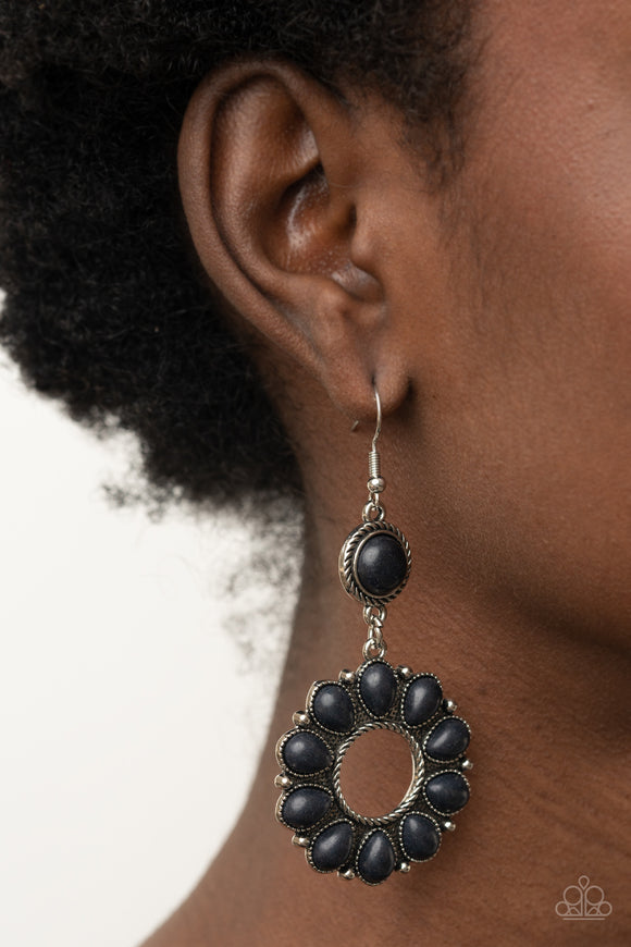 Paparazzi - Back At The Ranch - Black Stone Earrings