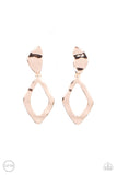 Paparazzi - Industrial Gallery - Rose Gold Clip-on Earrings