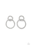 Paparazzi - Intensely Icy - Black Post Earrings