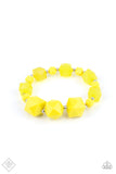 Paparazzi - Trendsetting Tourist - Yellow Bracelet