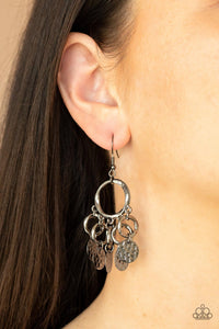 Paparazzi - Partners in CHIME - Black Earrings