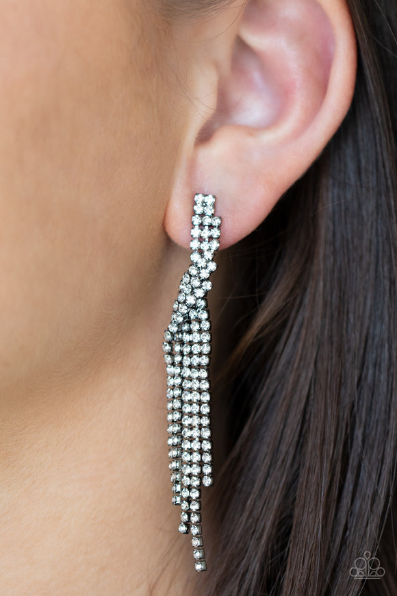 Paparazzi - Cosmic Candescence - Black Formal Earrings