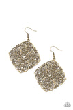 Paparazzi - Dubai Detour - Brass Earrings