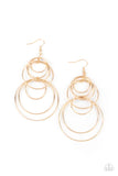 Paparazzi - I Feel Dizzy - Gold Earrings