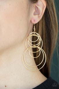 Paparazzi - I Feel Dizzy - Gold Earrings