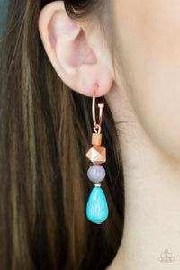 Paparazzi - Boulevard Stroll - Copper Earrings