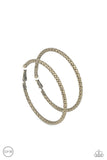 Paparazzi - Subtly Sassy -  Brass Hoop Clip-Ons