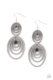 Paparazzi - Cosmic Twirl - Black Earrings