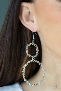 Paparazzi - Twist of FABULOUS - Silver Earrings