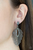 Paparazzi - Metro Safari - Black Post Earrings