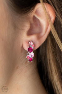 Paparazzi - Cosmic Celebration - Pink Clip-on Earrings