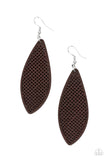 Paparazzi - Surf Scene - Brown Earrings