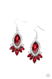 Paparazzi - Prismatic Parade - Red Earrings